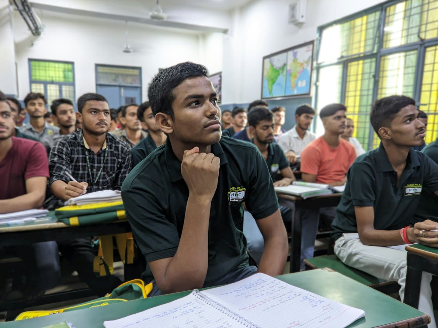 Students sitting in a coaching class